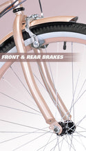 Load image into Gallery viewer, Women&#39;s Bayside Beach Cruiser Bike 26&quot; Perfect Fit Frame, 7-Speed, Rose Gold
