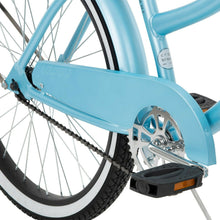 Load image into Gallery viewer, 24&quot; Girl&#39;s Beach Cruiser Bike Perfect Fit Steel Frame Comfort Ride, Sky Blue
