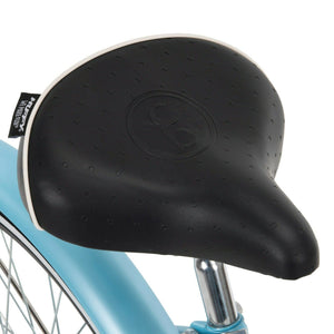 24" Girl's Beach Cruiser Bike Perfect Fit Steel Frame Comfort Ride, Sky Blue