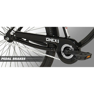 Men's 29" Onex Cruiser Bike, Lightweight Aluminum Frame, Single-Speed, Black