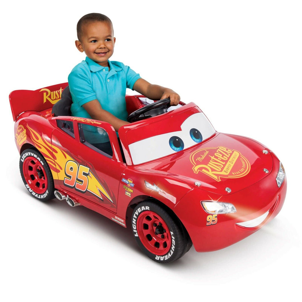 Disney Cars Lightning McQueen Battery-Powered Vehicle w/ Sound Effects, Ages 3+