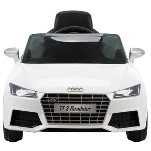 Audi Roadster Ride-On Battery-Powered Vehicle w/ Sound Effects, Ages 3+, White