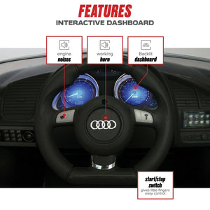 Audi R8 Spyder Ride-On Battery-Powered Vehicle w/ Sound Effects, Ages 3+