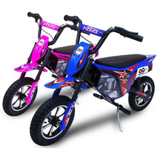 Load image into Gallery viewer, Kid&#39;s Off-Road 24V Electric-Powered Dirt Bike, 14 MPH Top Speed, Ages 8+, Pink
