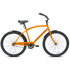 Boy's 24" Seachange Classic Beach Cruiser Bike Steel Frame Comfort Ride, Orange
