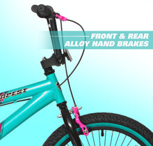Load image into Gallery viewer, Girl&#39;s 20&quot; Tempest BMX Bike w/ Front Pegs Cool Aqua Graphics, Rider Height 4&#39;2&quot;+
