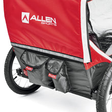 Load image into Gallery viewer, Deluxe Steel 2-Child Bicycle Trailer w/ Removable Bug and Rain Shield, Red
